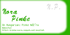 nora pinke business card